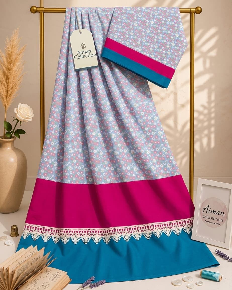 Flower print blue$s.pink