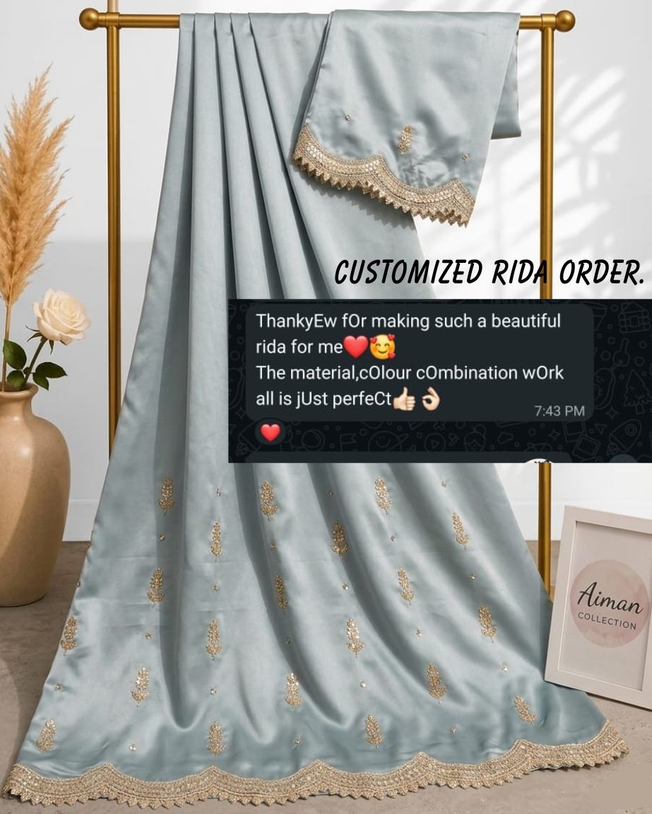 Customize rida zardozi work