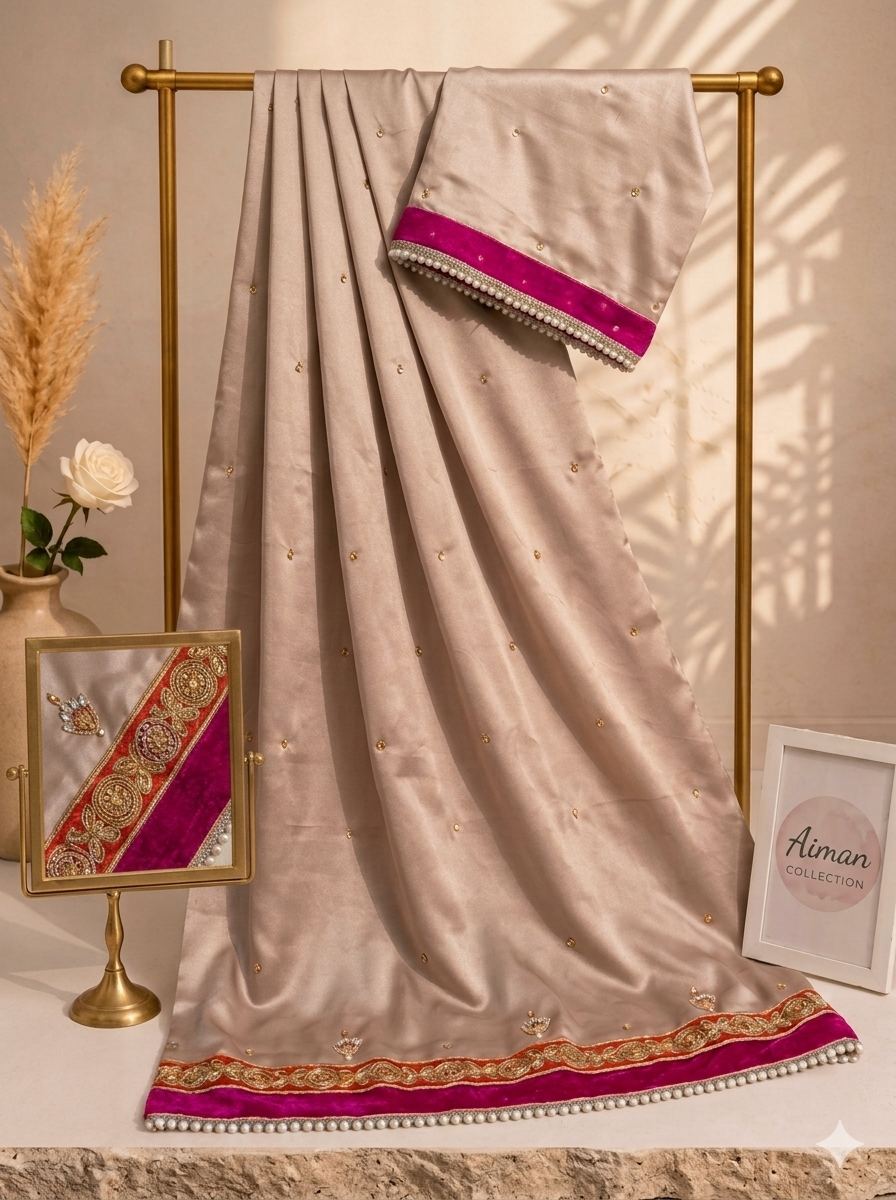 Golden cora work wth seqins lace