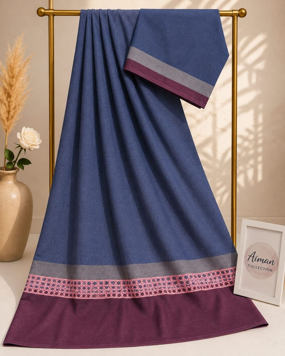 Plum blue penal lace